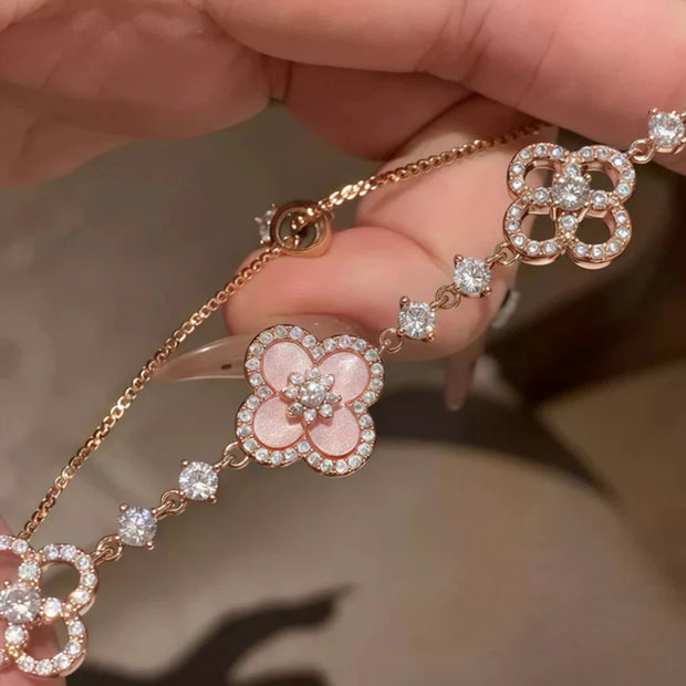 Diamantora - Bracciale rosa Hanami